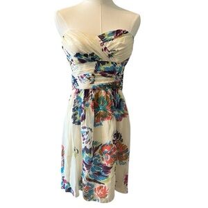 SHOSHANNA Women’s Multicolor Strapless Silk‎ Dress - Size 4